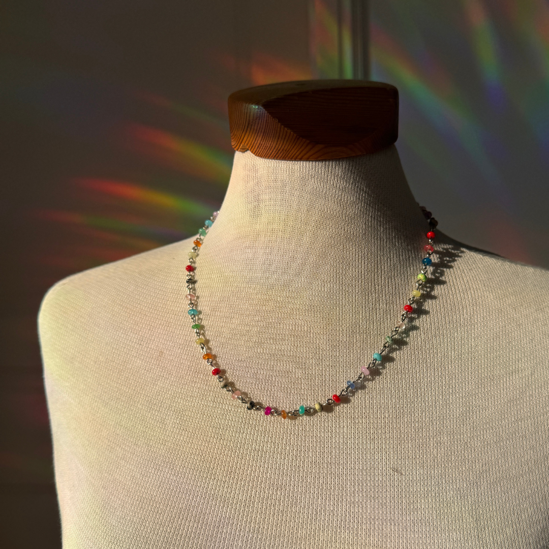 Edelsteinkette Steel & Stone (silber)