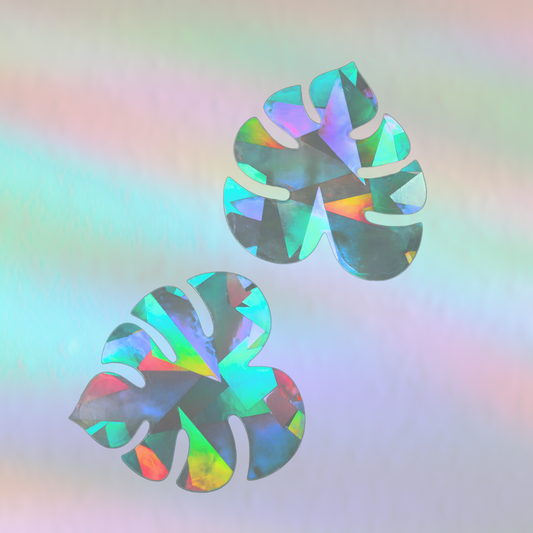 Suncatcher Fenstersticker 2er Set Monstera