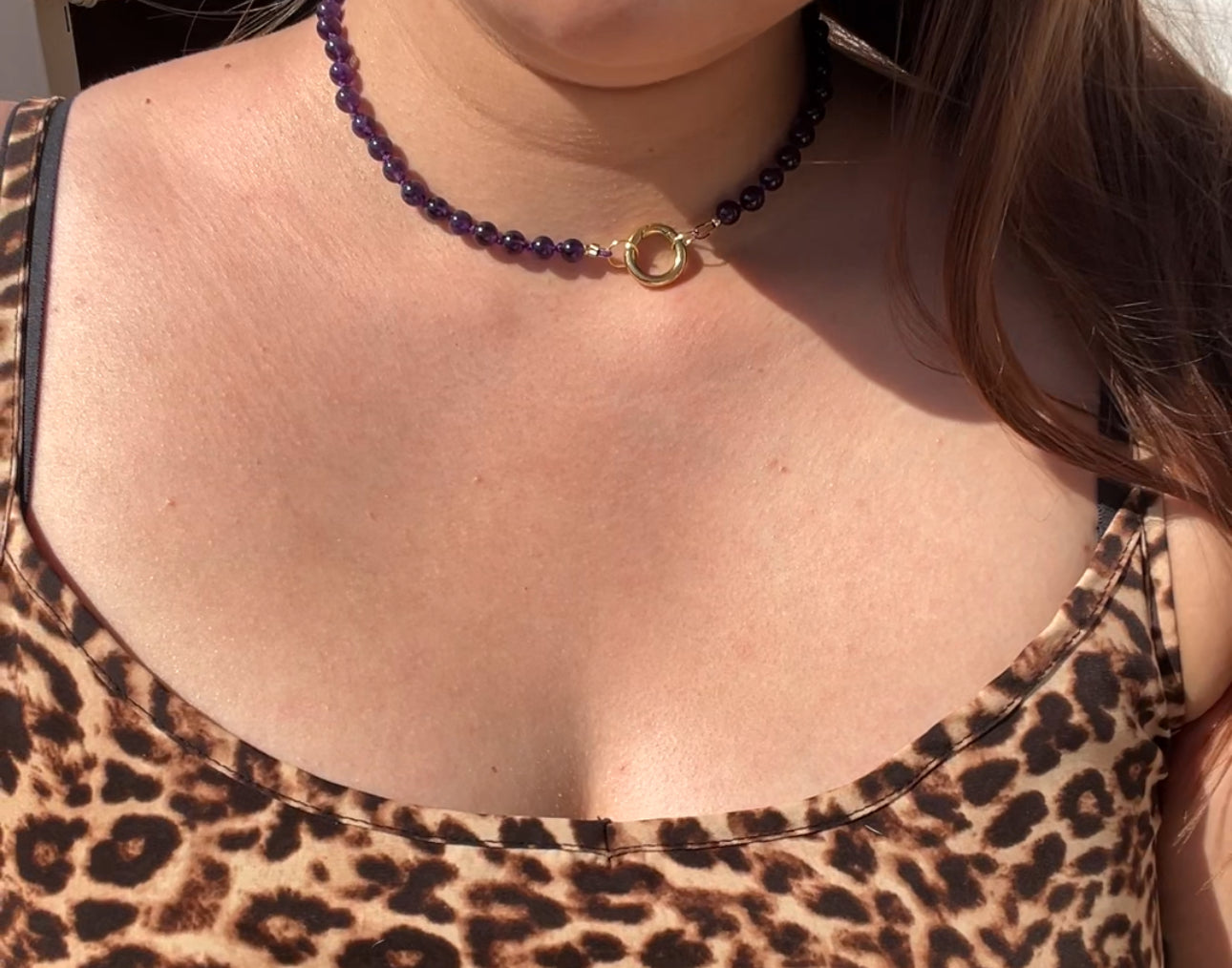 Amethyst Edelsteinkette