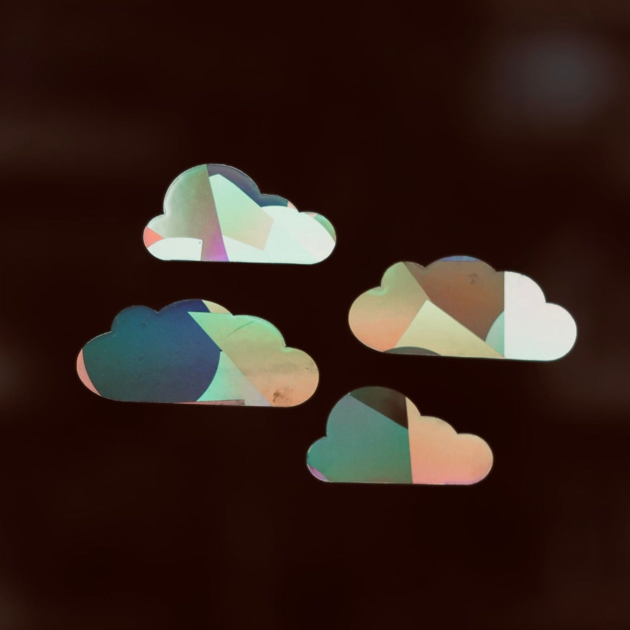 Suncatcher Fenstersticker 4er Set Wolken