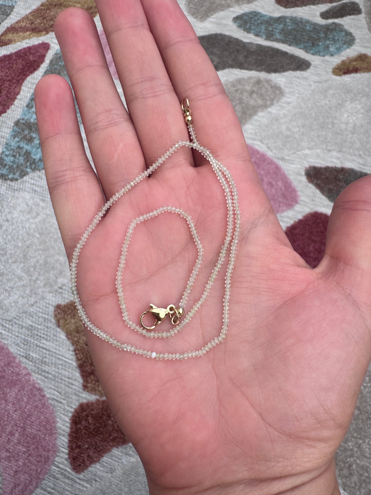 Mini Prehnit Edelsteinkette
