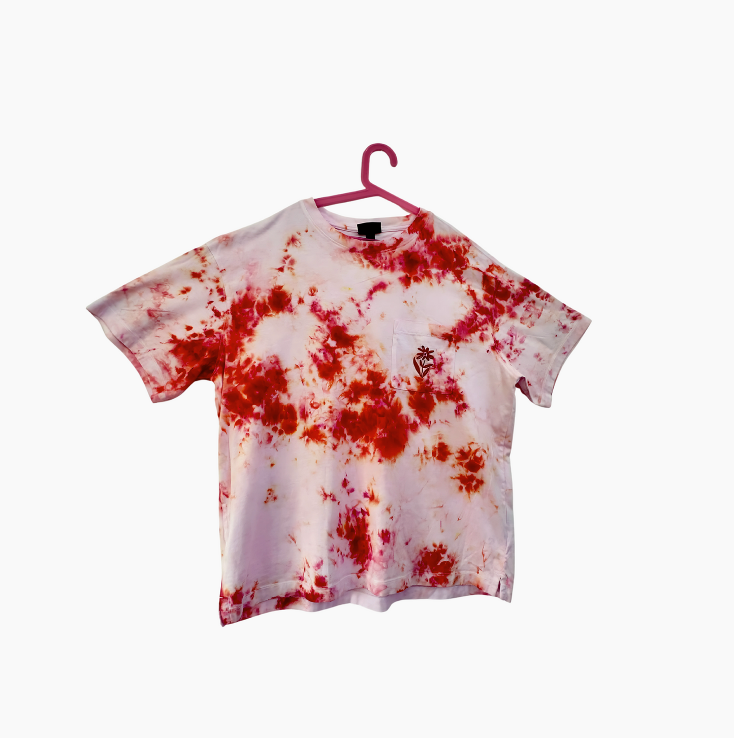 Ice Dye relaxed Tshirt in L California Sunset (bestickt)