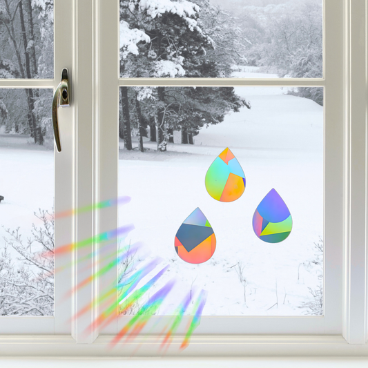 Suncatcher Fenstersticker 3er Set Tropfen