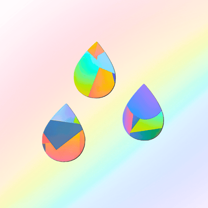 Suncatcher Fenstersticker 3er Set Tropfen