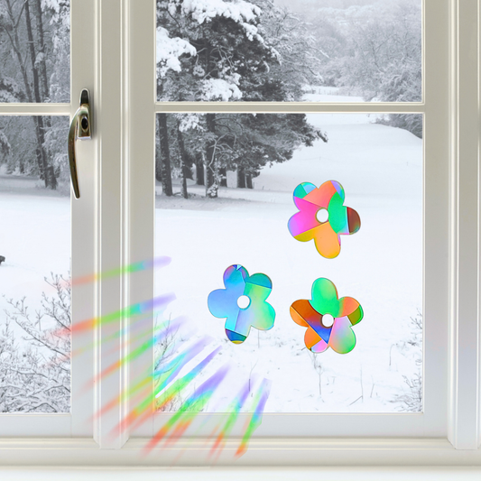 Suncatcher Fenstersticker 3er Set Blümchen