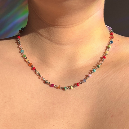 Edelsteinkette Steel & Stone (silber)