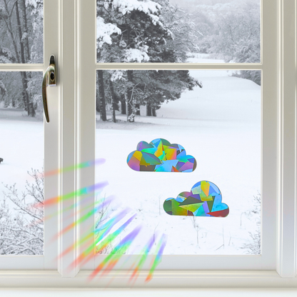 Suncatcher Fenstersticker 2er Set Wolken