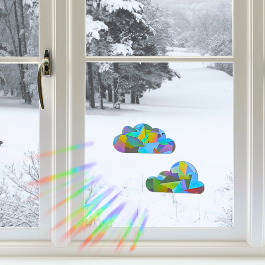 Suncatcher Fenstersticker 2er Set Wolken