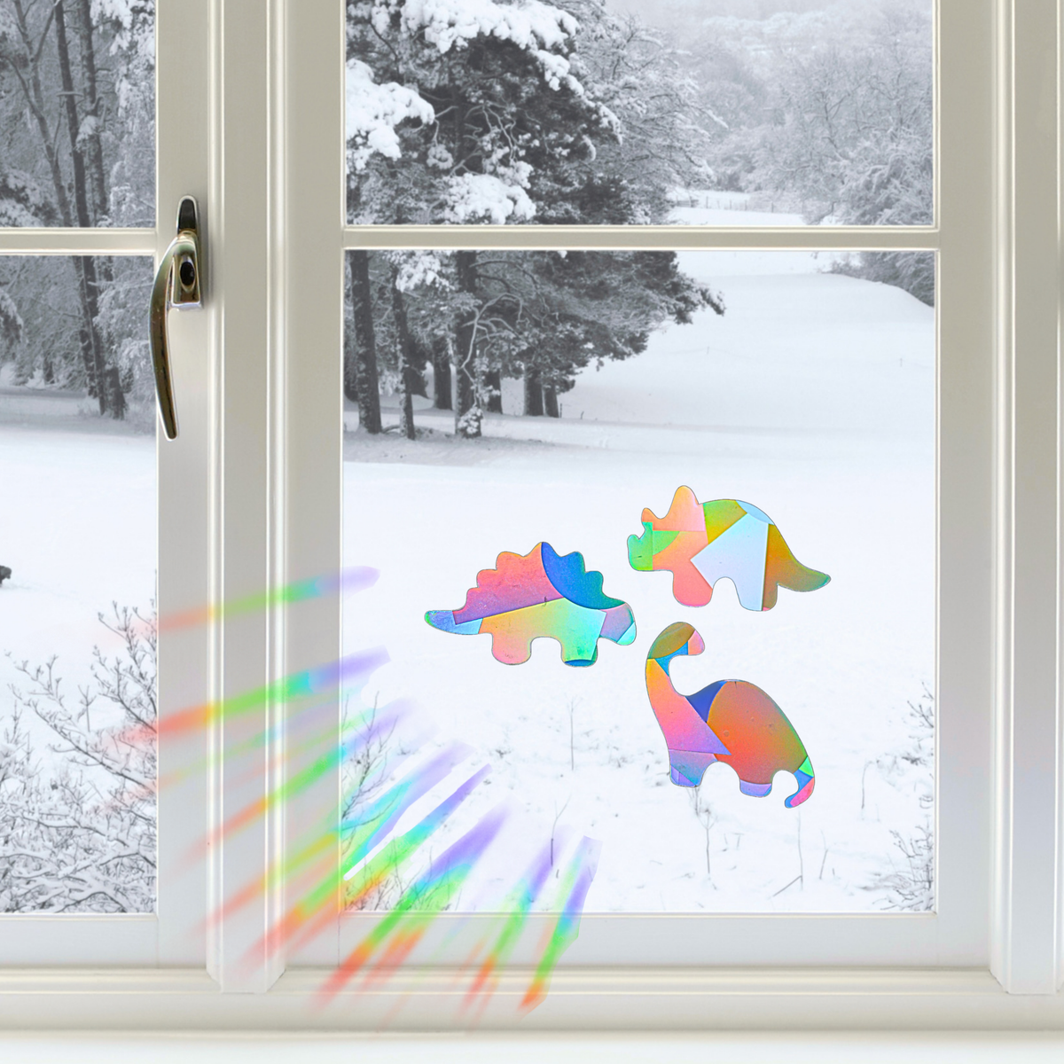 Suncatcher Fenstersticker 3er Set Dinos