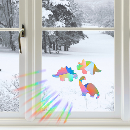 Suncatcher Fenstersticker 3er Set Dinos