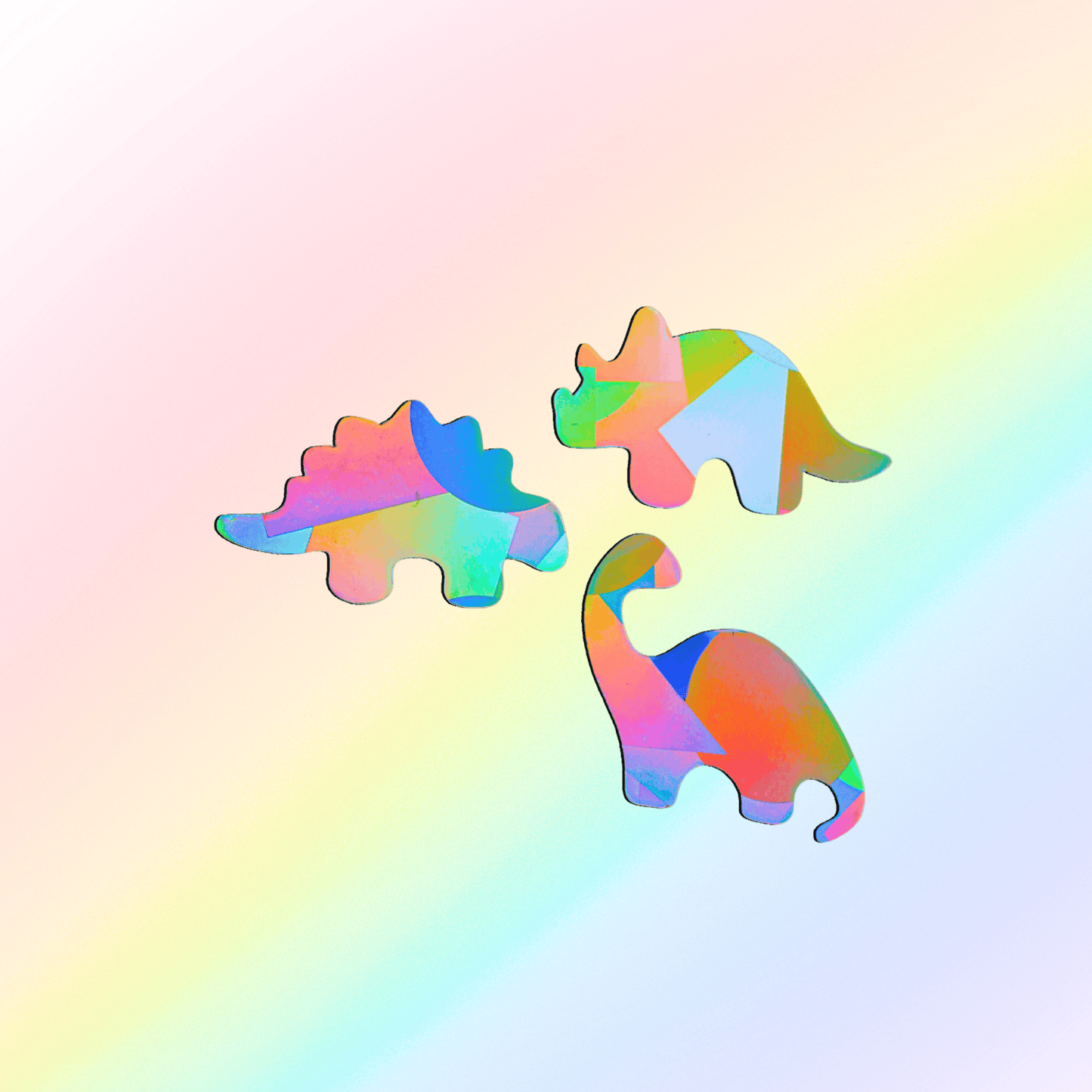 Suncatcher Fenstersticker 3er Set Dinos