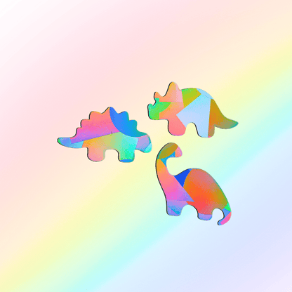 Suncatcher Fenstersticker 3er Set Dinos