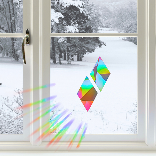 Suncatcher Fenstersticker 2er Set Diamanten