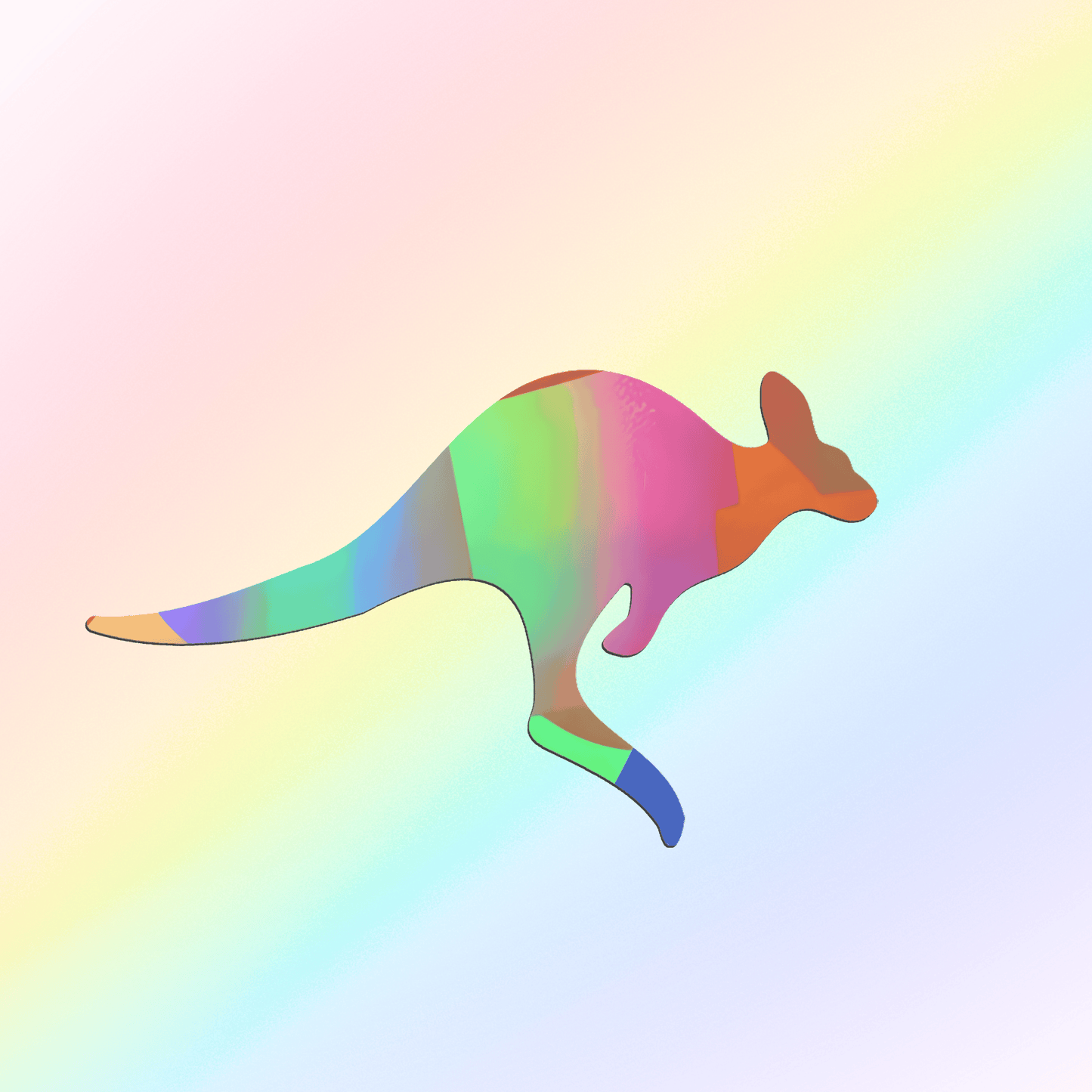 Suncatcher Fenstersticker XL Känguru