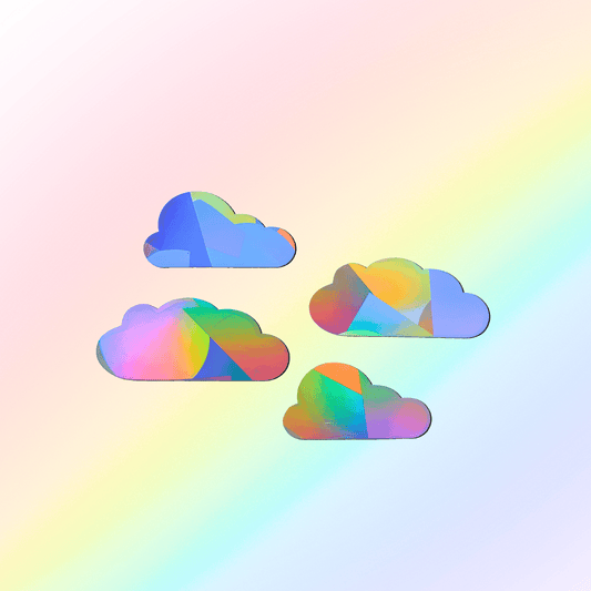 Suncatcher Fenstersticker 4er Set Wolken