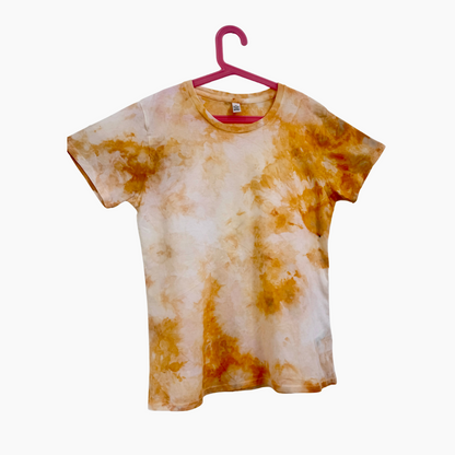 Ice Dye T-Shirt gelb in S/M (Damen)