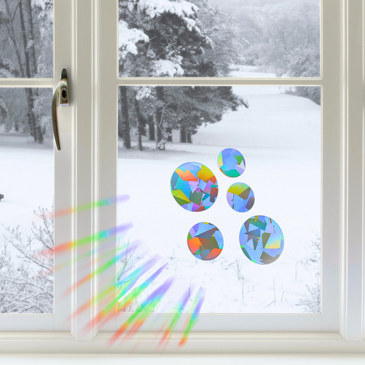 Suncatcher Fenstersticker 5er Set Kreise