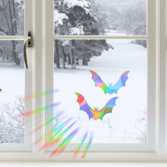 Suncatcher Fenstersticker 2er Set Fledermäuse