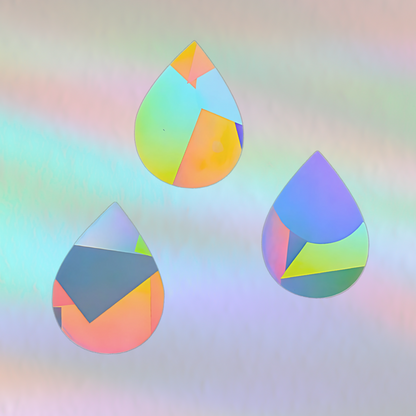 Suncatcher Fenstersticker 3er Set Tropfen