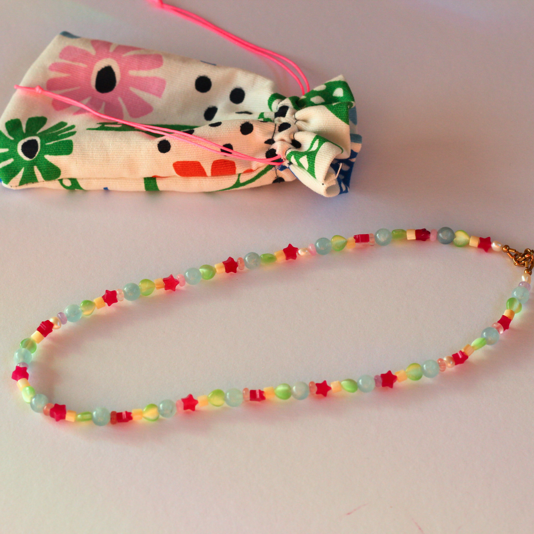 Whimsy Rainbow gemstone necklace