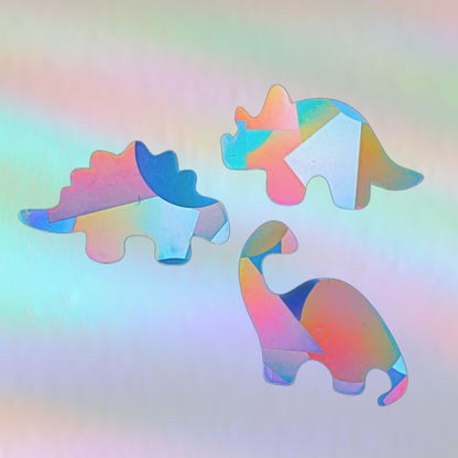 Suncatcher Fenstersticker 3er Set Dinos