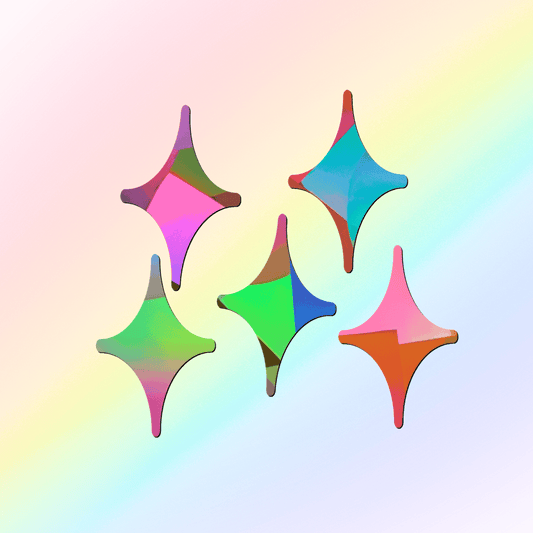 Suncatcher Fenstersticker 5er Set Funken