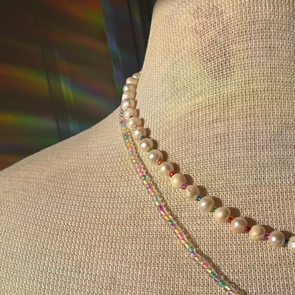 Glam Rainbow gemstone necklace