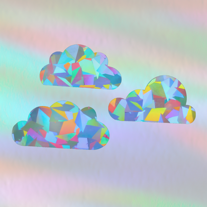 Suncatcher Fenstersticker 3er Set XL Wolken