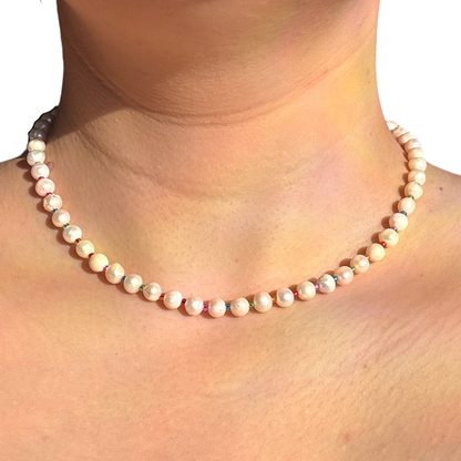 Glam Rainbow gemstone necklace