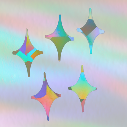 Suncatcher Fenstersticker 5er Set Funken