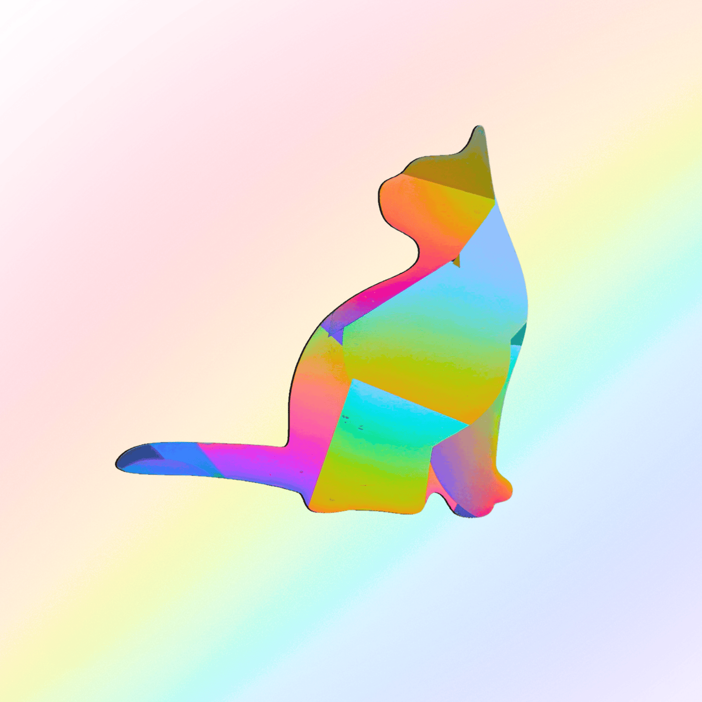 Suncatcher Window Sticker XL Cat