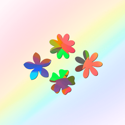 Suncatcher Fenstersticker 4er Set Blumen