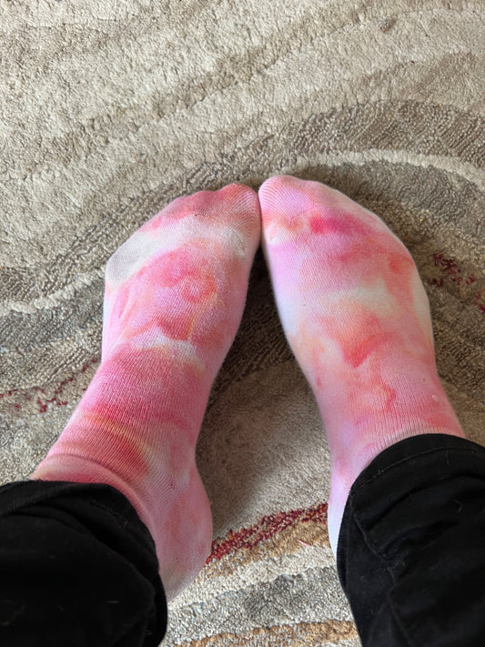 Ice Dye Socken aus Baumwolle in California Sunset
