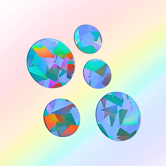 Suncatcher Fenstersticker 5er Set Kreise