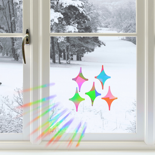 Suncatcher Fenstersticker 5er Set Funken