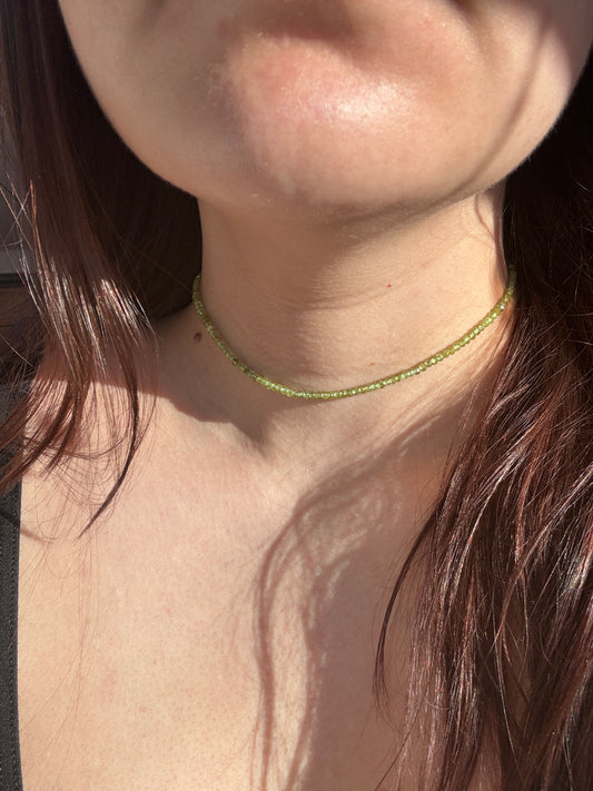 Mini Prehnit Edelsteinkette