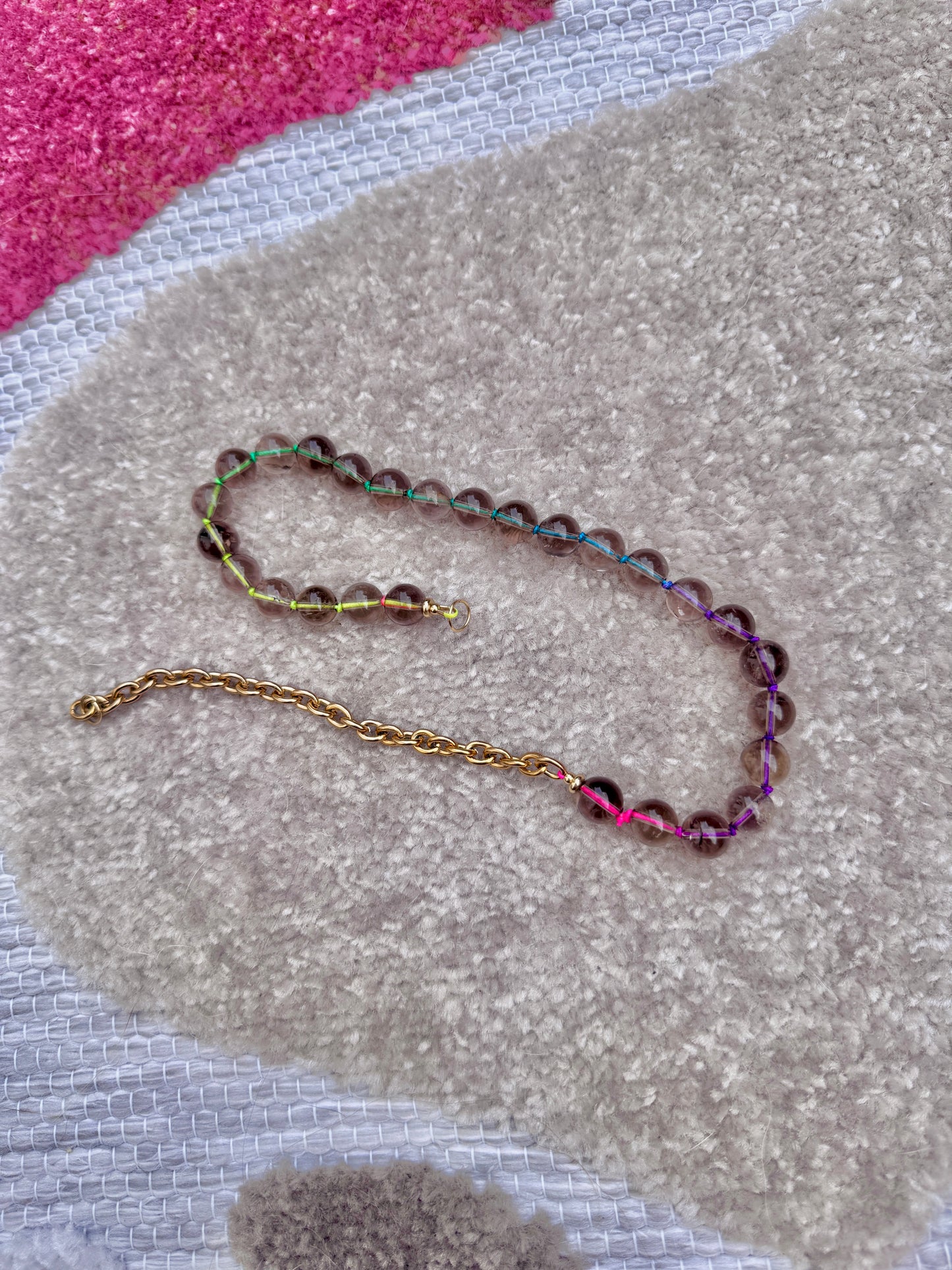 Rainbow Rauchquarz Edelsteinkette
