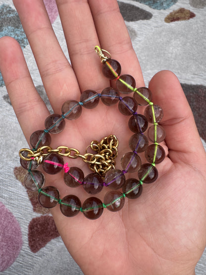 Rainbow Rauchquarz Edelsteinkette