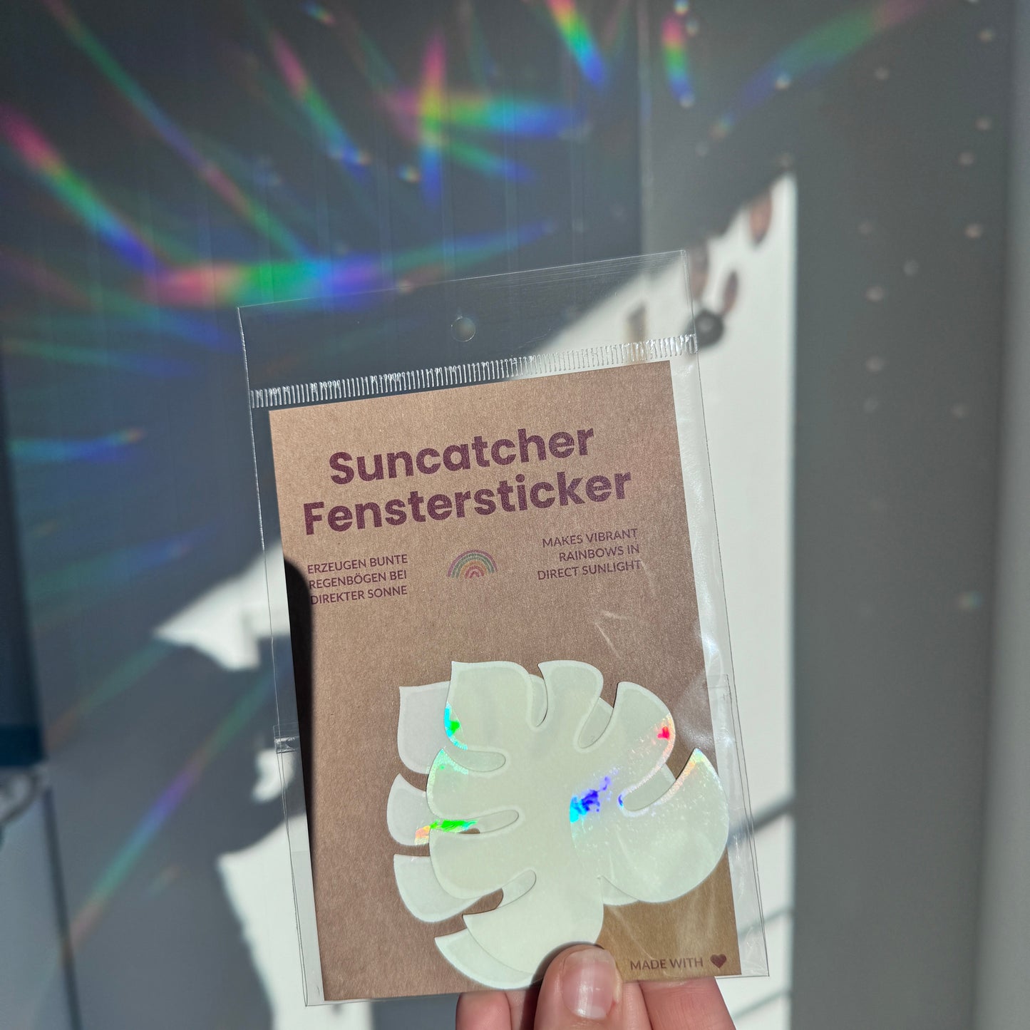Suncatcher Fenstersticker 2er Set Monstera