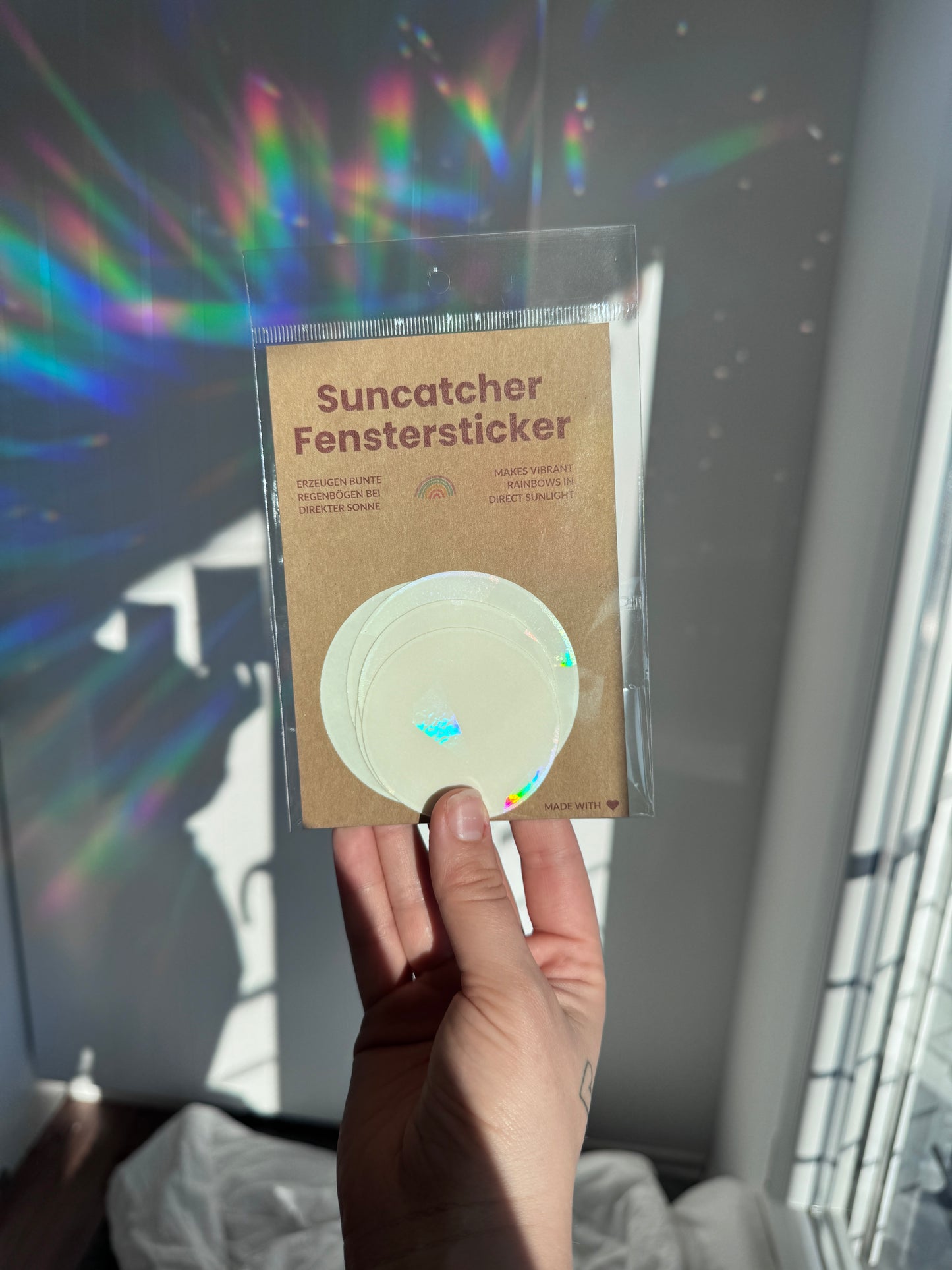Suncatcher Fenstersticker 5er Set Kreise