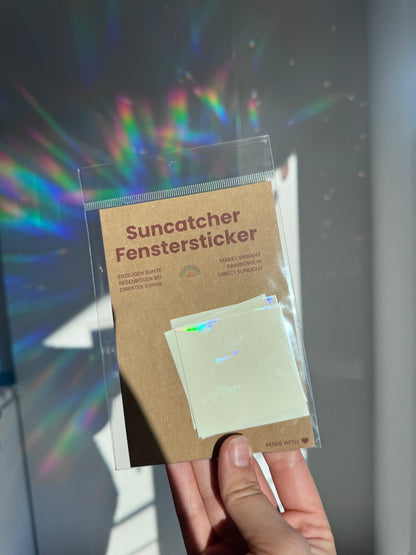 Suncatcher Fenstersticker 3er Set Quadrate